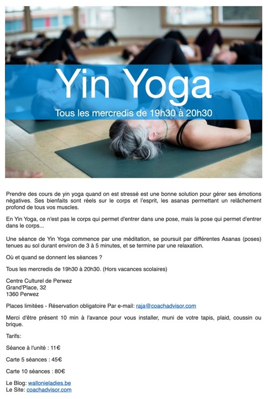 Yin Yoga Perwez